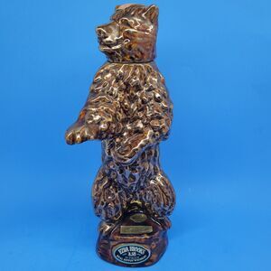 EZRA BROOKS Heritage Real Sippin Whiskey 13" Empty Bear Shaped Bottle READ DESC